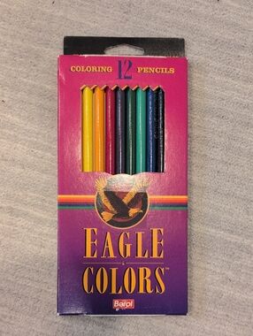 Vintage Berol Eagle Colors 12-Count Coloring Pencils Multicolor New USA Made Art